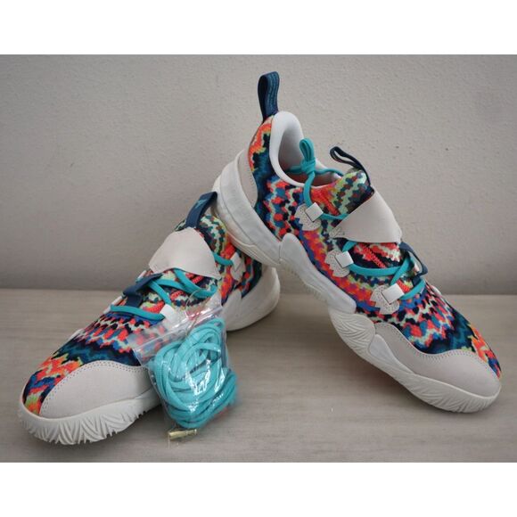 Adidas GY0295 Mens 14.5 WMNs 15.5 White Tie Dye Trae Young 1-LC Basketball Shoes - Picture 12 of 16
